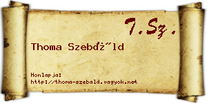 Thoma Szebáld névjegykártya